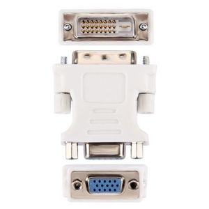 DVI Male to VGA Femelle – adapter dvi vers vga – BLANC (Sans Embalage)